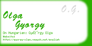 olga gyorgy business card